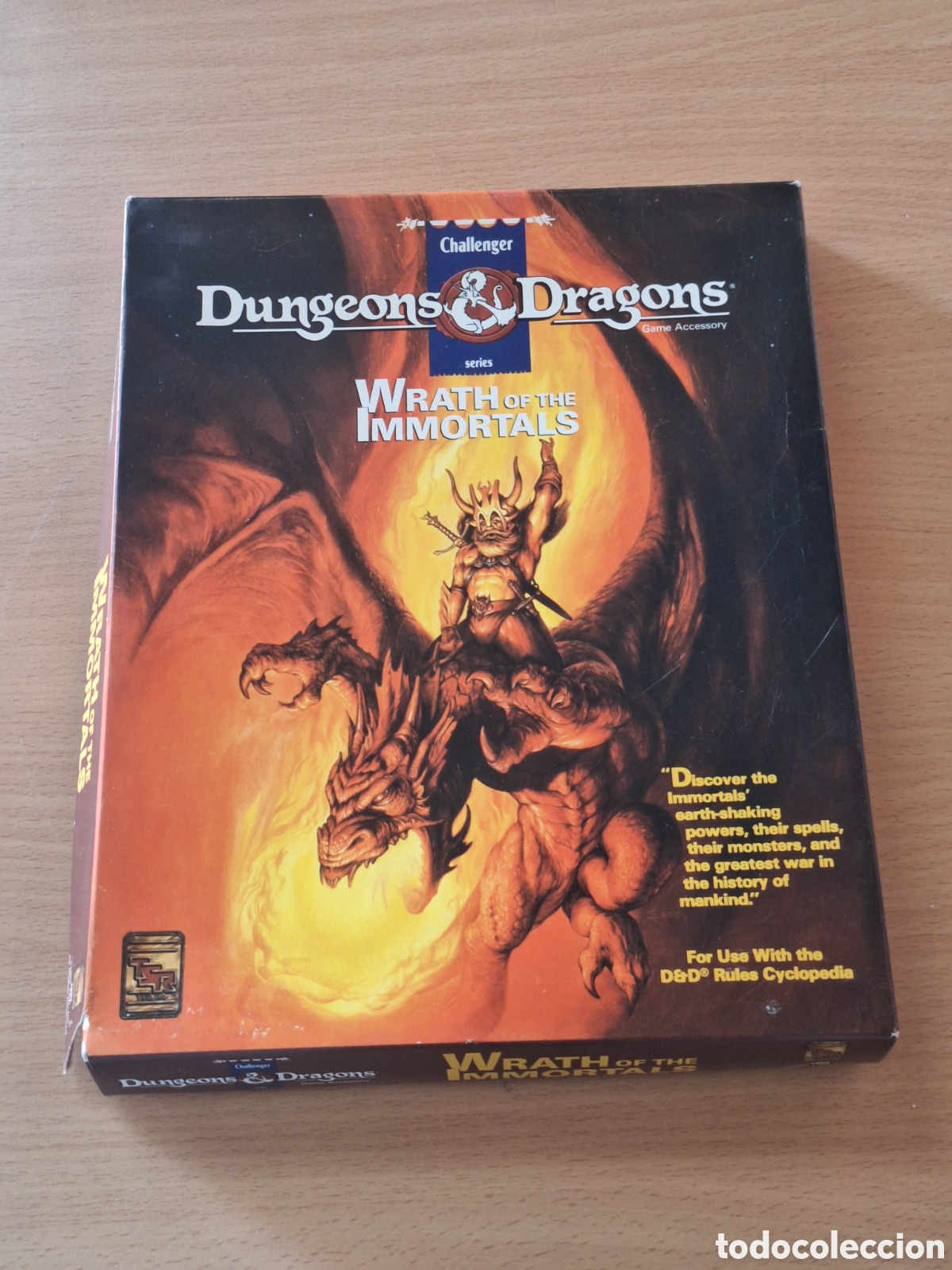 Juegos antiguos: Caja vac&iacute;a Dungeons & Dragons. Wrath of the inmortals.