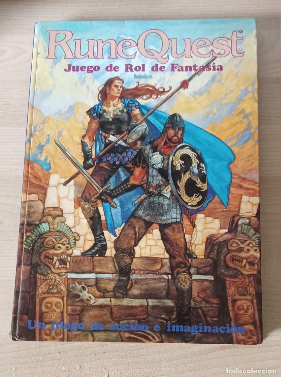 Juegos antiguos: RUNE QUEST Juego de Rol de Fantasia. basico. edicion espa&ntilde;ola, octubre 1988.. greg stafford,