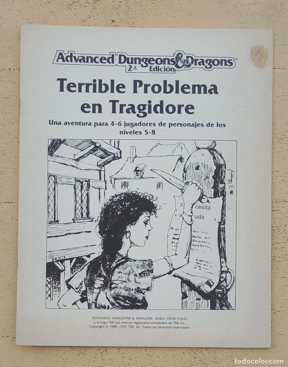 Juegos antiguos: Advanced Dungeons & Dragons Libreto Terrible Problema en Tragidore - Foto 1