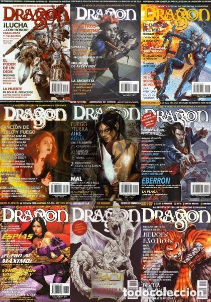 Juegos antiguos: REVISTA DRAG&Oacute;N N&Uacute;MEROS 1, 2, 3, 4, 5, 6, 7, 8 Y 9 DUNGEONS AND & DRAGONS JUEGO DE ROL DEVIR