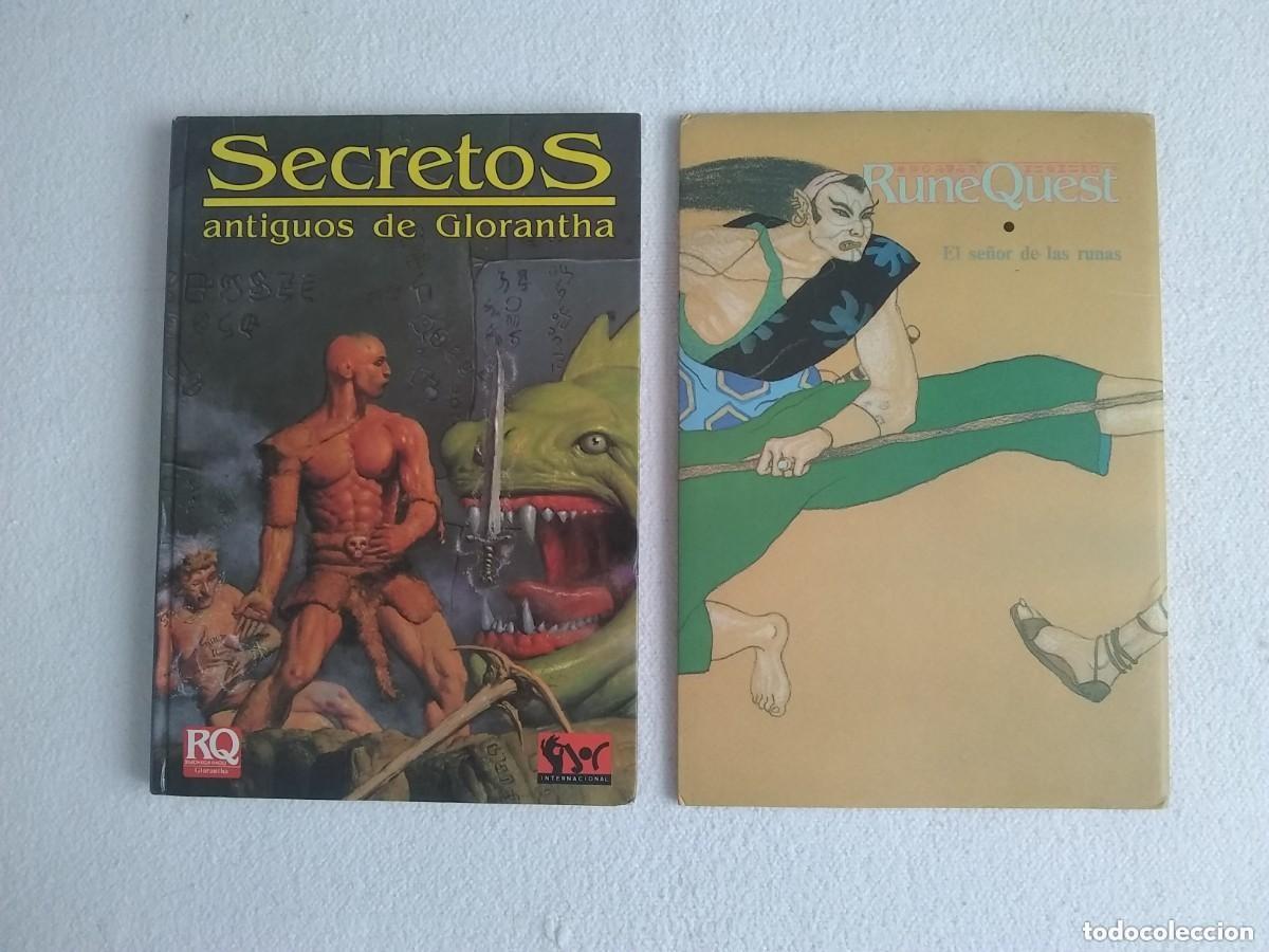 Juegos antiguos: RUNEQUEST JUEGO DE ROL SECRETOS ANTIGUOS DE GLORANTHA + EL SE&Ntilde;OR DE LAS RUNAS JOC INTERNACIONAL