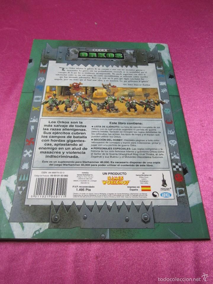 Juegos antiguos: ORCOS CODEX GAMES WORKSHOP - Foto 2