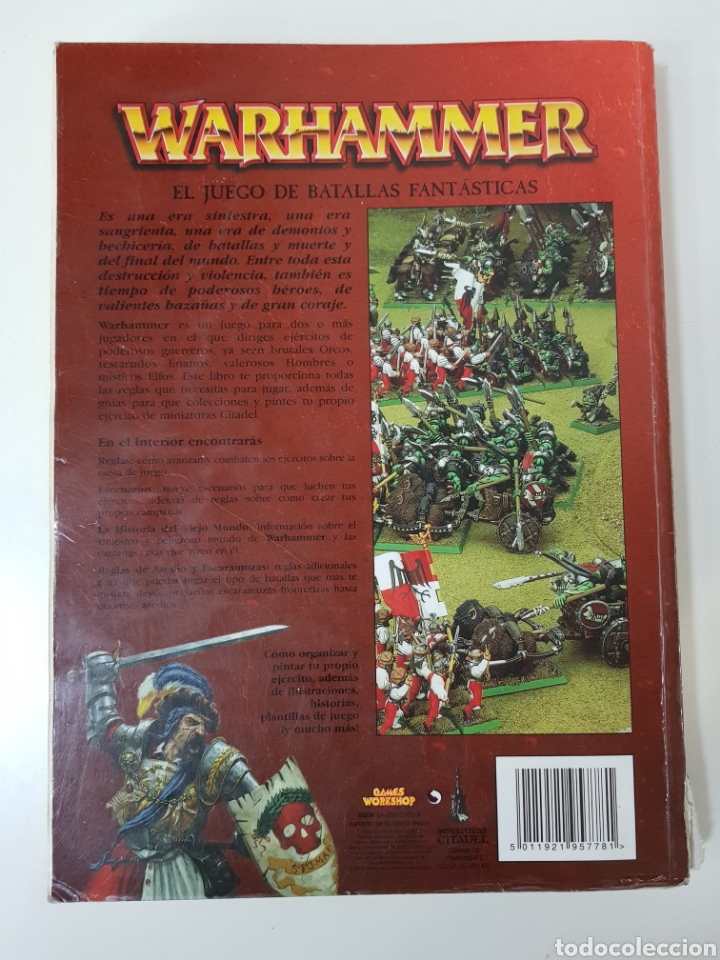 Juegos Antiguos: Reglamento, Manual WARHAMMER año 2000. El juego de batallas fantasticas.  - Foto 2 - 145539138