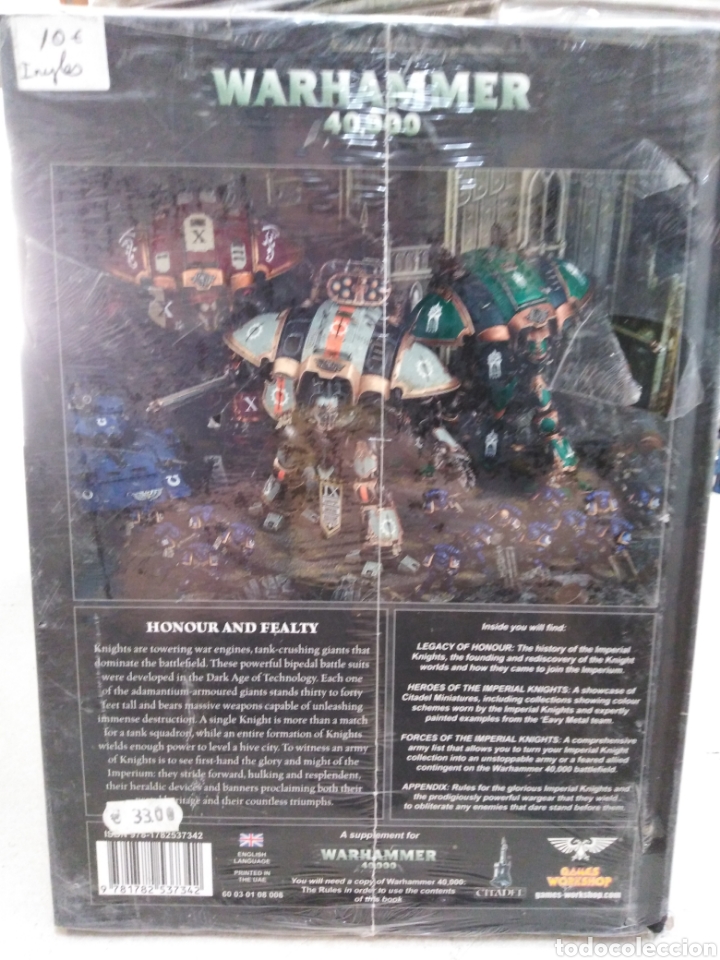 Juegos antiguos: WARHAMMER - 40,000, CODEX, IMPERIAL KNIGHTS, EN INGL&Eacute;S, NUEVO - Foto 3