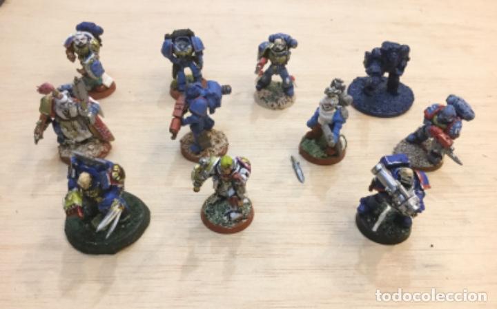 Juegos antiguos: Wharhammer. Figuras variadas marines. 11 piezas - Foto 1