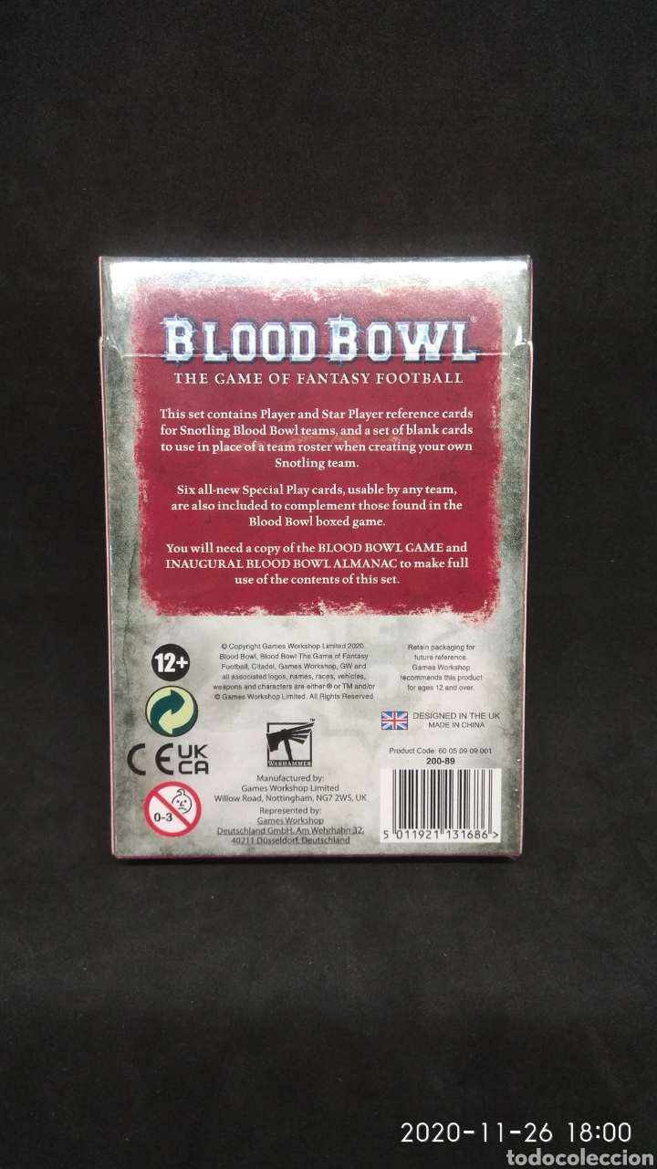 Juegos antiguos: Snotgling, SnotglingTeam, Team Card Pack, Blood Bowl - Foto 2