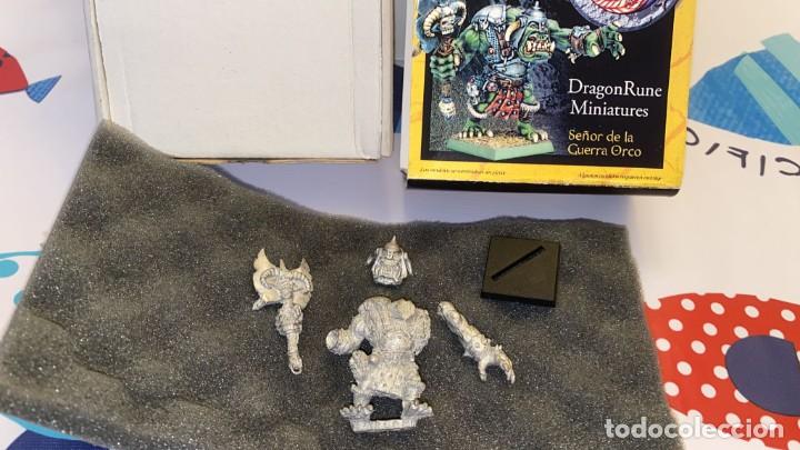 Juegos Antiguos: LIDER ORCO Urgzahk , Autor Felix Paniagua, Señor de la guerra WARHAMMER. DragonRune Miniatures. - Foto 5 - 247522465