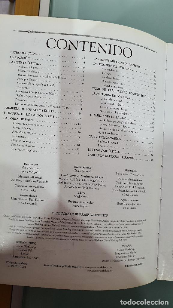 Juegos antiguos: Libro de Ej&eacute;rcito de Altos Elfos - Warhammer Sexta Edici&oacute;n - Foto 4