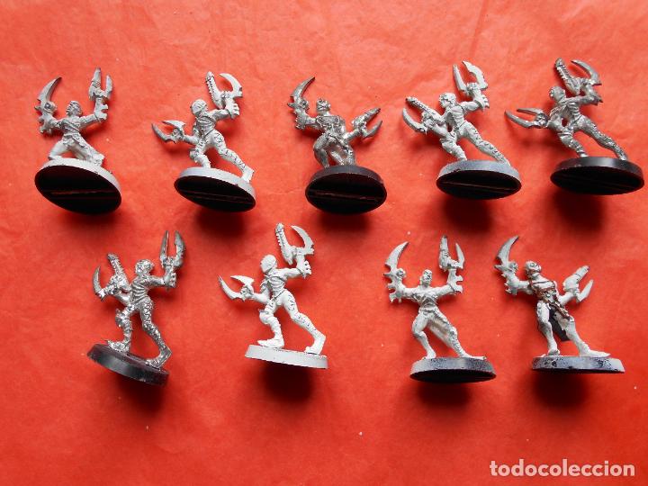 Juegos antiguos: 9 FIGURAS DE PLOMO WARHAMMER 40000 ELDARS OSCUROS - Foto 1