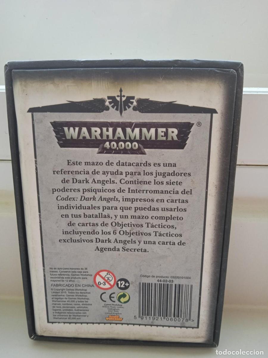 Juegos antiguos: DATACARDS DARK ANGELS . WARHAMMER 40.000 - Foto 2
