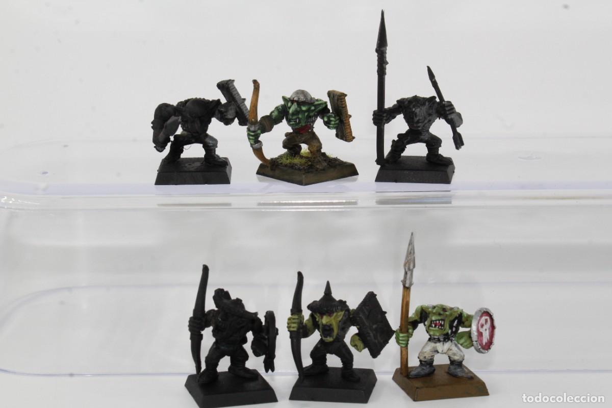 Juegos antiguos: WORKSHOP WARHAMMER GOBLINS SPEARMAN 6 MINIATURAS PLASTICO - Foto 1