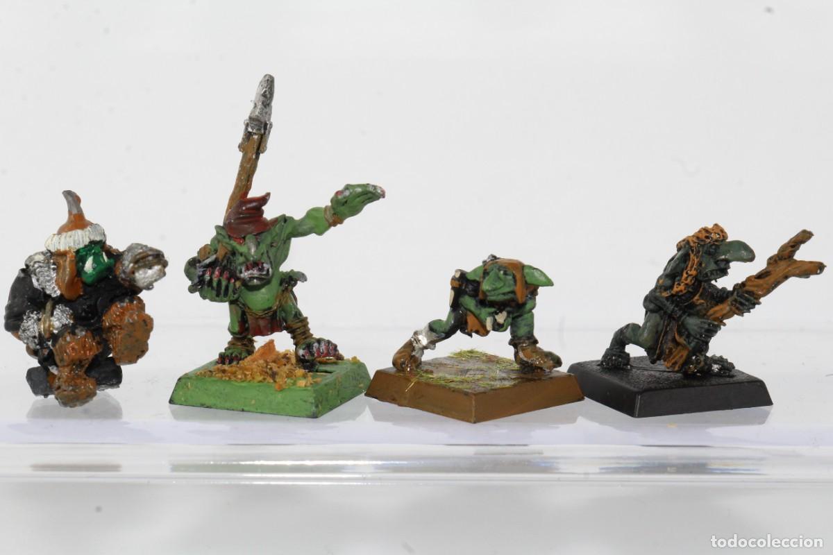Juegos antiguos: WORKSHOP WARHAMMER GOBLINS TROLLS 4 MINIATURAS METAL - Foto 1