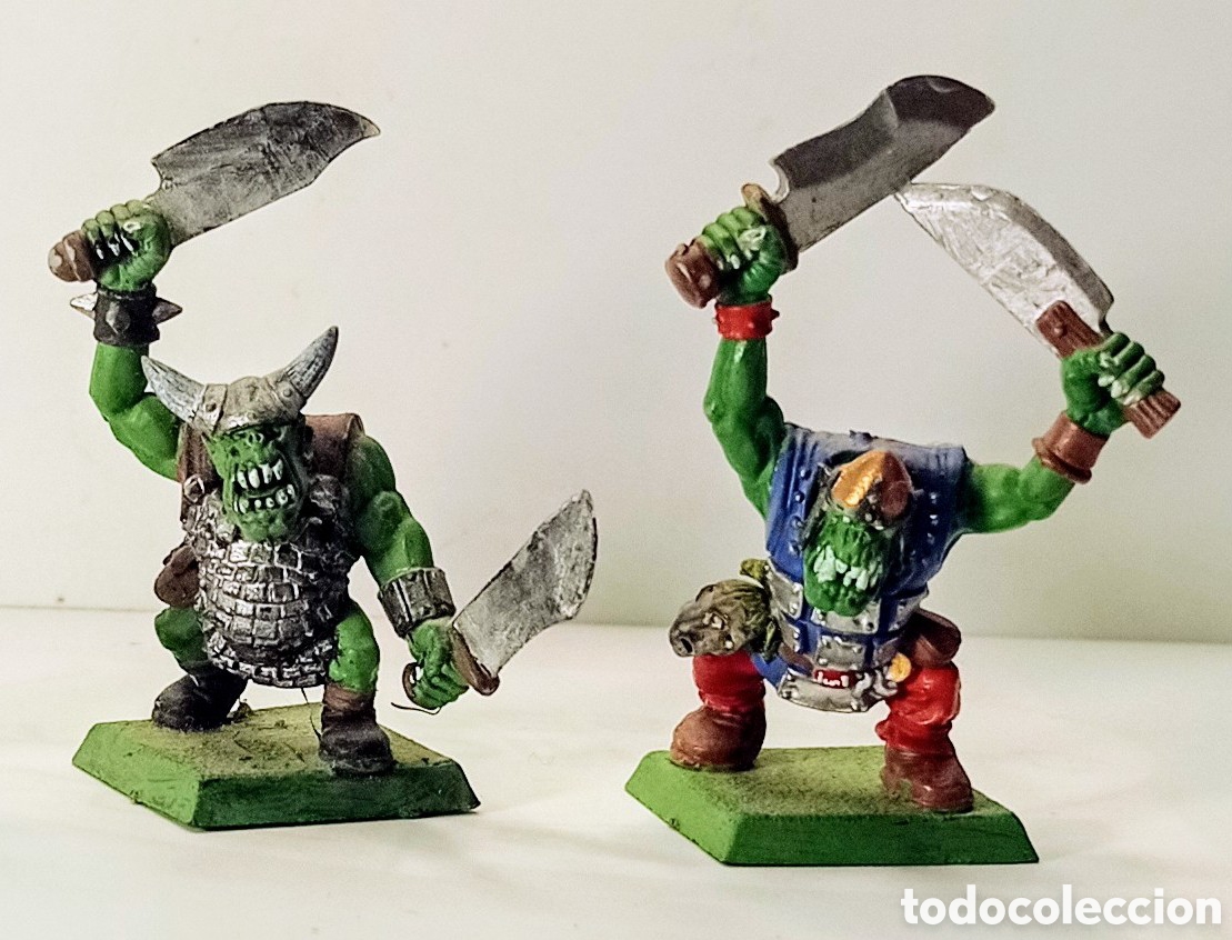 Juegos antiguos: LOTE 40 / ORCOS CON ESPADAS / WARHAMMER - Foto 2
