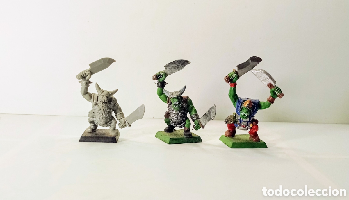 Juegos antiguos: LOTE 40 / ORCOS CON ESPADAS / WARHAMMER - Foto 4