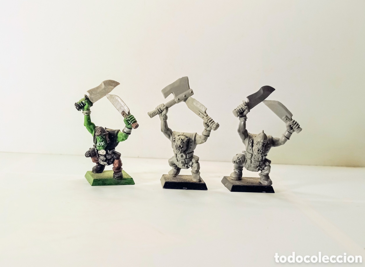 Juegos antiguos: LOTE 13 / ORCOS CON ESPADAS / WARHAMMER - Foto 1