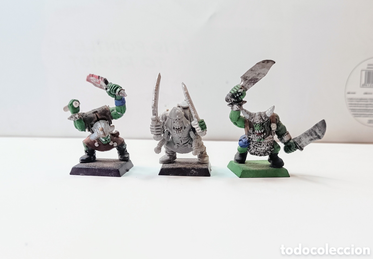 Juegos antiguos: LOTE 201/ 3 ORCOS / WARHAMMER / - Foto 1