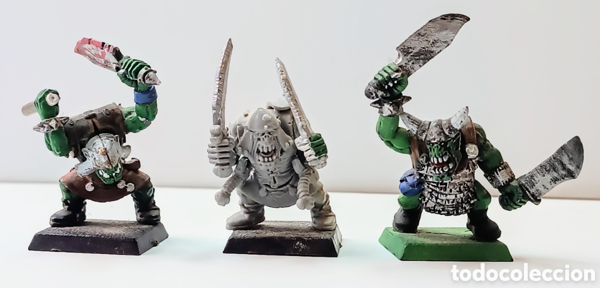 Juegos antiguos: LOTE 201/ 3 ORCOS / WARHAMMER / - Foto 2