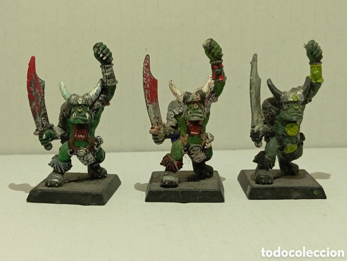 Juegos antiguos: LOTE 89 /3 ORCOS/ WARHAMMER - Foto 2