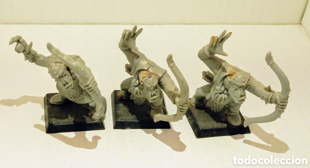 Juegos antiguos: LOTE 105 / 3 ORCOS ARQUEROS / WARHAMMER / - Foto 4