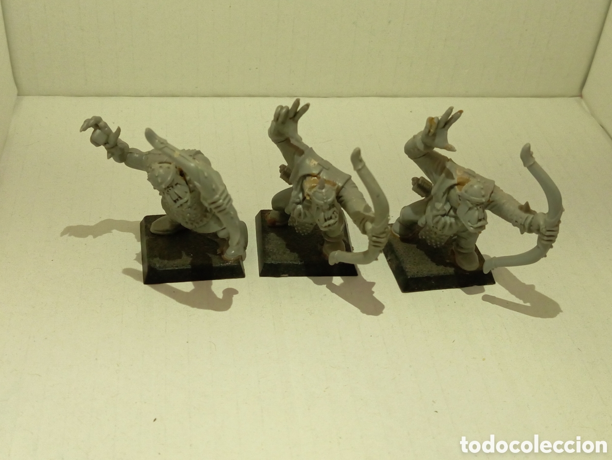 Juegos antiguos: LOTE 105 / 3 ORCOS ARQUEROS / WARHAMMER / - Foto 8