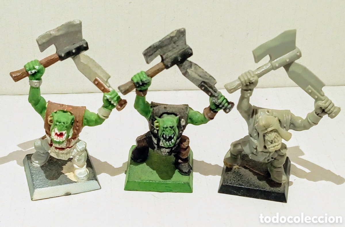 Juegos antiguos: LOTE 83 /3 ORCOS/ WARHAMMER / - Foto 5