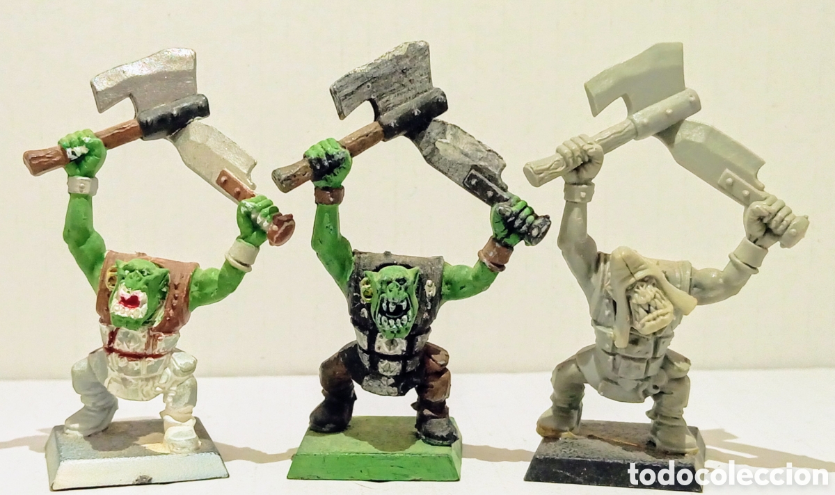 Juegos antiguos: LOTE 83 /3 ORCOS/ WARHAMMER / - Foto 6