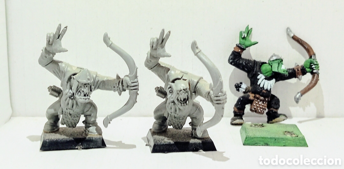 Juegos antiguos: LOTE 102 /ORCOS arqueros/ WARHAMMER / - Foto 4