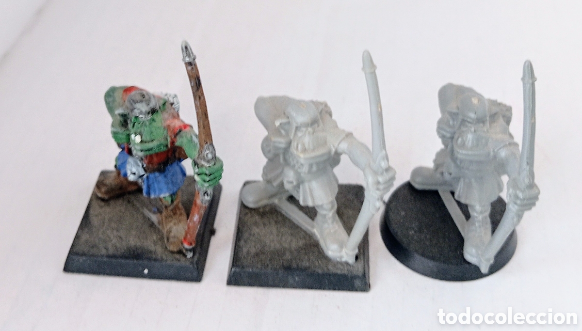 Juegos antiguos: LOTE 95/ 3 ORCOS ARQUEROS / WARHAMMER / - Foto 6