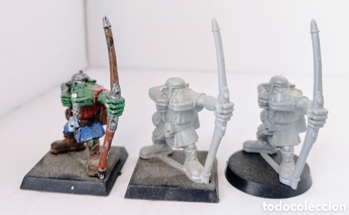 Juegos antiguos: LOTE 95/ 3 ORCOS ARQUEROS / WARHAMMER / - Foto 7