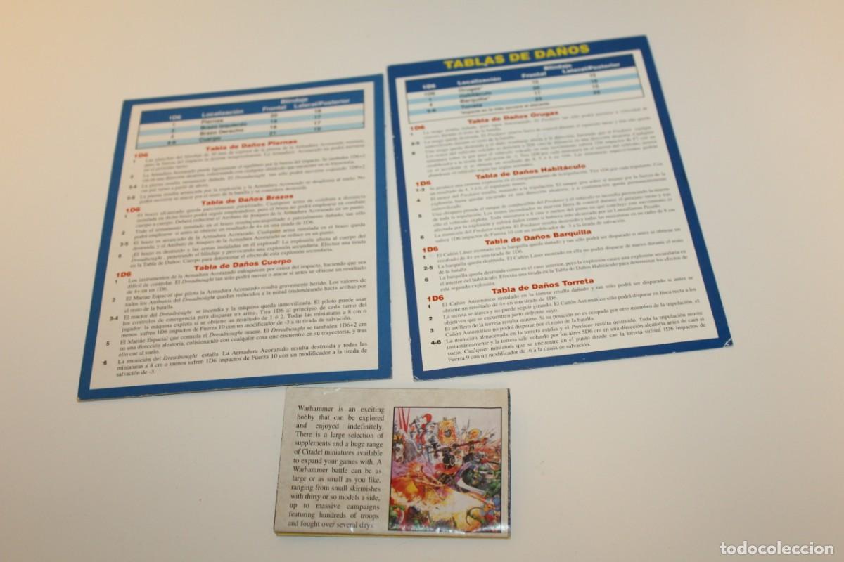 Juegos antiguos: WARHAMMER - TABLA DE DA&Ntilde;OS - Foto 2