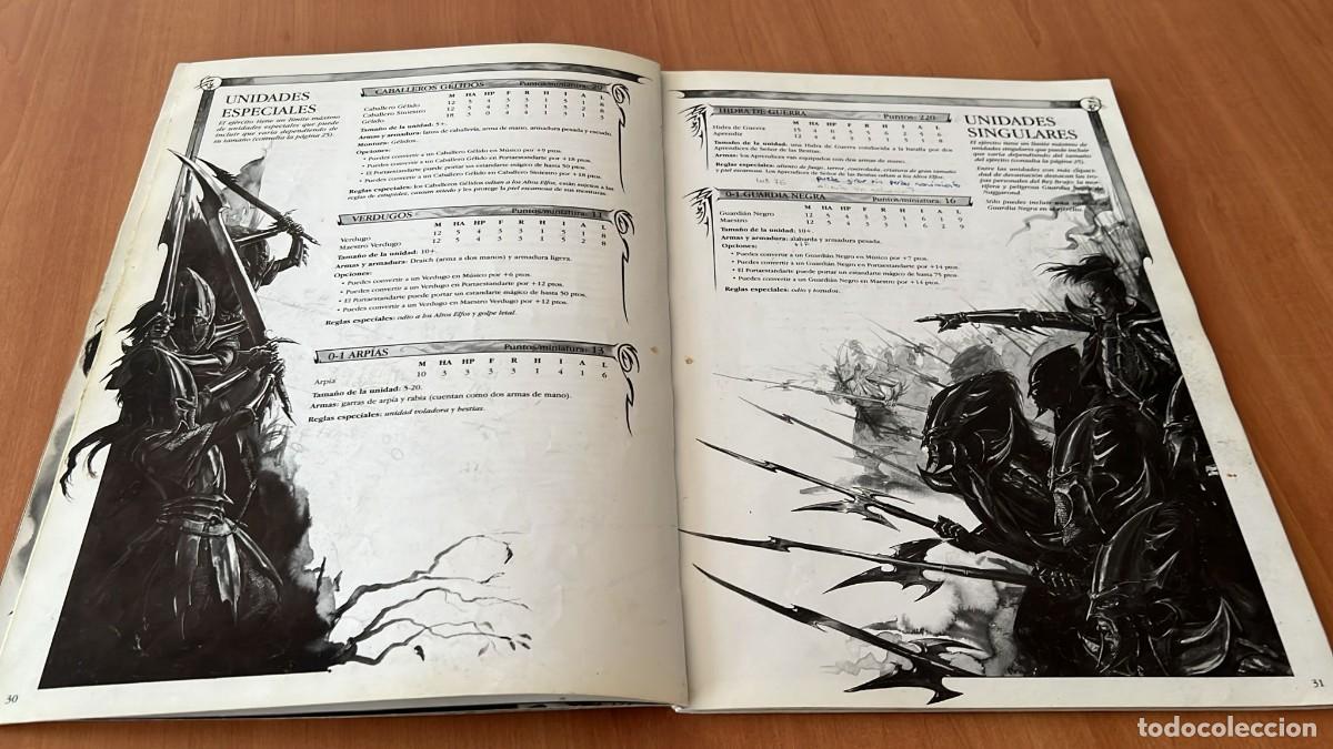 Juegos antiguos: Codec Libro de ejercito Elfos Oscuros Warhammer oldhammer GW - Foto 4