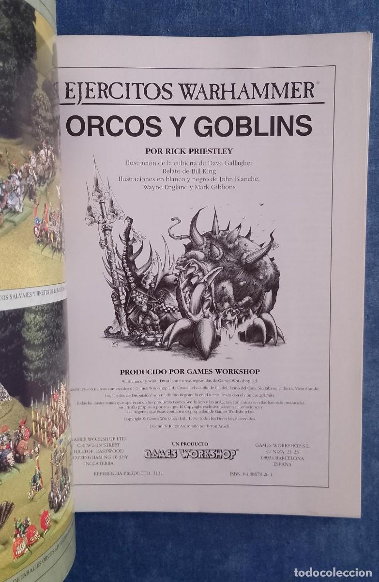 Juegos antiguos: LIBRO SUPLEMENTO WARHAMMER ORCOS Y GOBLINS 1994 GAMES WORKSHOP - Foto 4