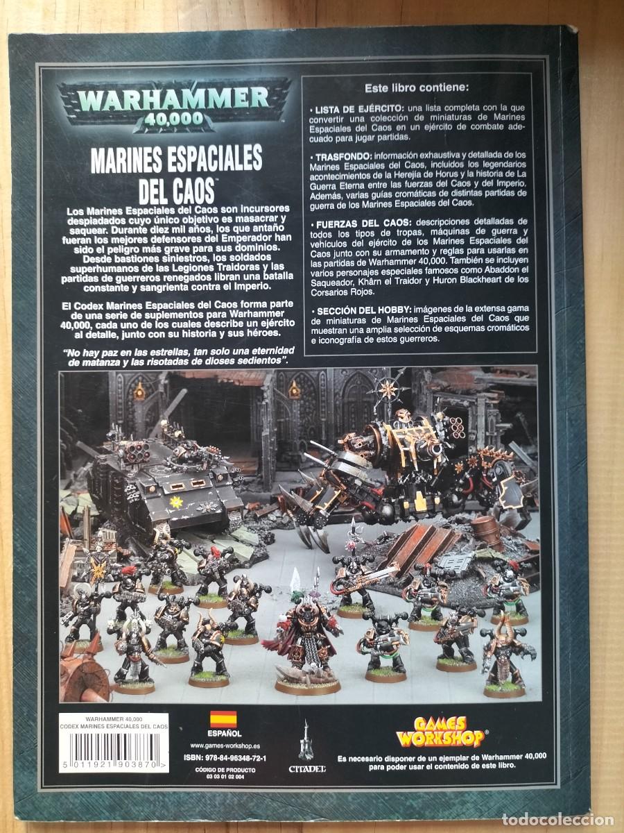Juegos antiguos: Warhammer 40000 - Codex Marines Espaciales del Caos - Games Workshop - Citadel - Foto 2