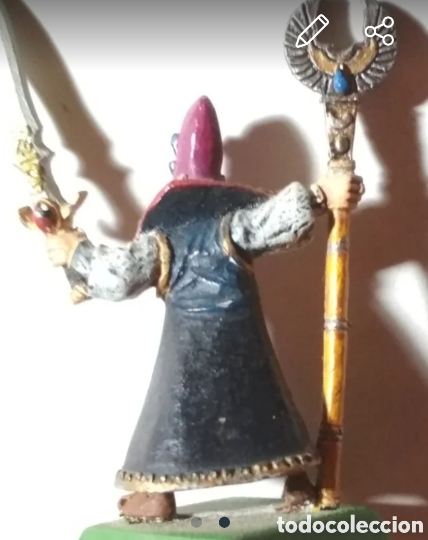 Juegos antiguos: Figura retro Warhammer hierro - Foto 2