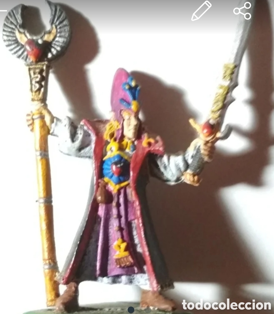 Juegos antiguos: Figura retro Warhammer hierro - Foto 1