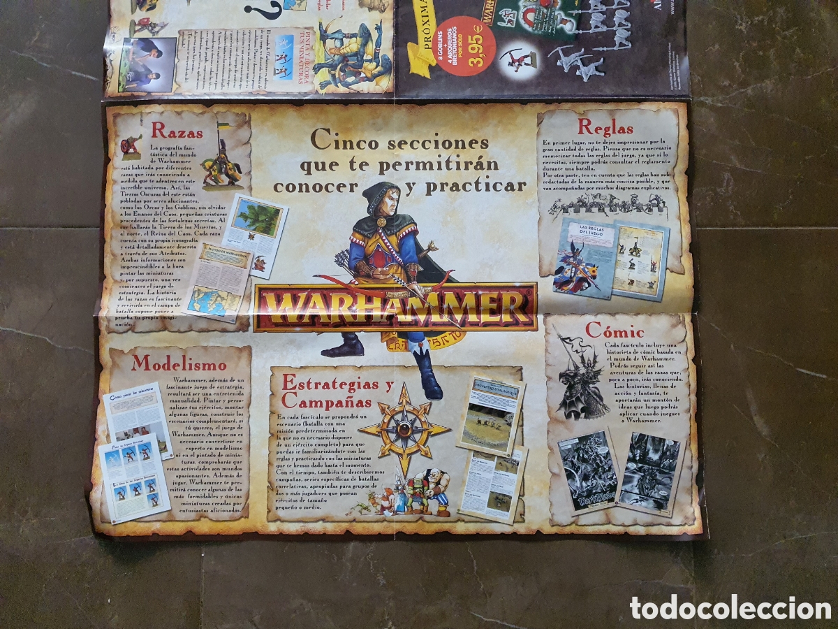 Juegos antiguos: Poster Mapa el mundo de Warhammer, a&ntilde;o 2000 - Foto 2