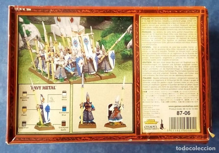Juegos antiguos: Lanceros Altos elfos Warhammer - Foto 6