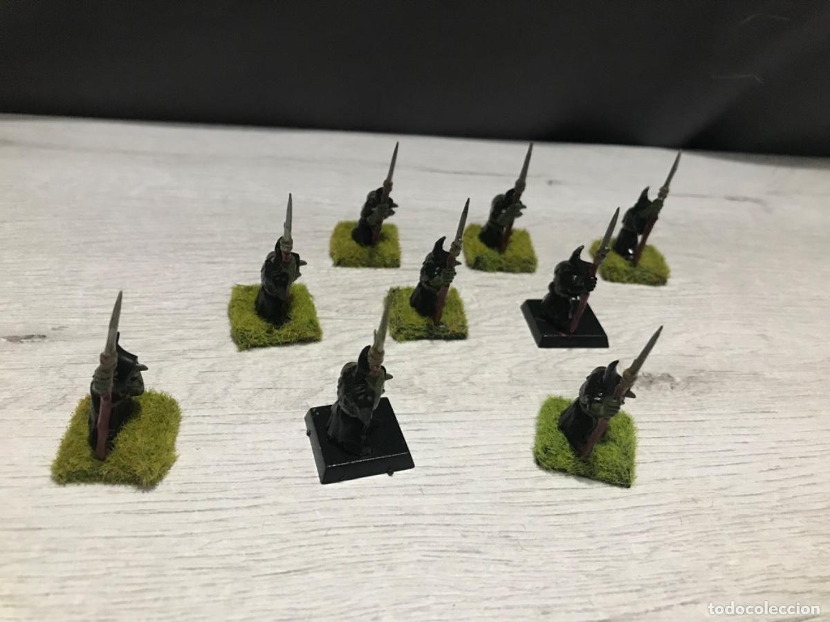 Juegos antiguos: Lote de 9 figuras Warhammer Goblins - Foto 11