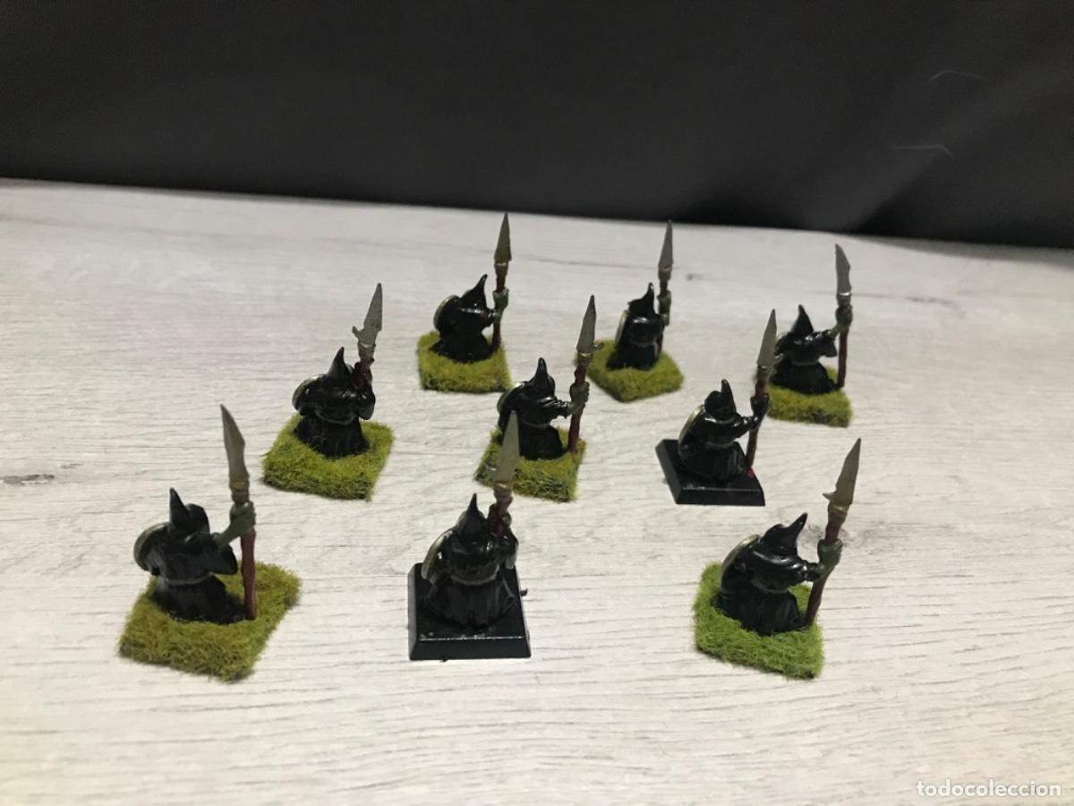 Juegos antiguos: Lote de 9 figuras Warhammer Goblins - Foto 12