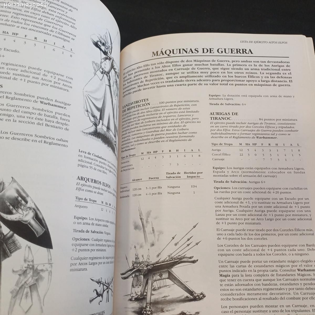 Juegos antiguos: WARHAMMER SUPLEMENTO/EJERCITOS ALTOS ELFOS. - Foto 2