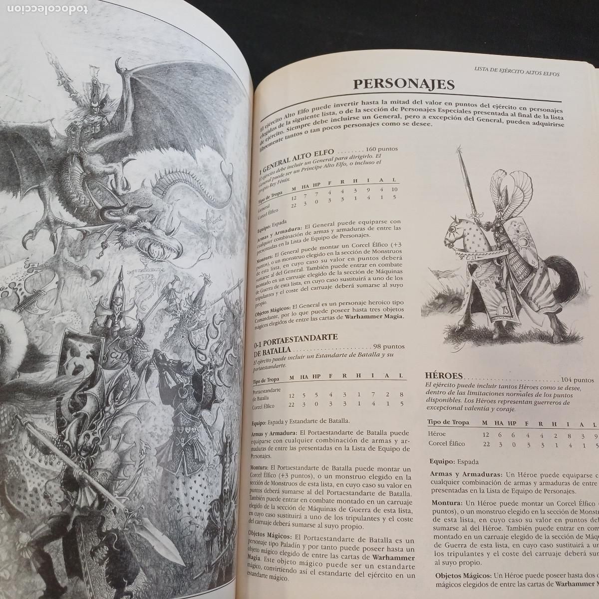 Juegos antiguos: WARHAMMER SUPLEMENTO/EJERCITOS ALTOS ELFOS. - Foto 3