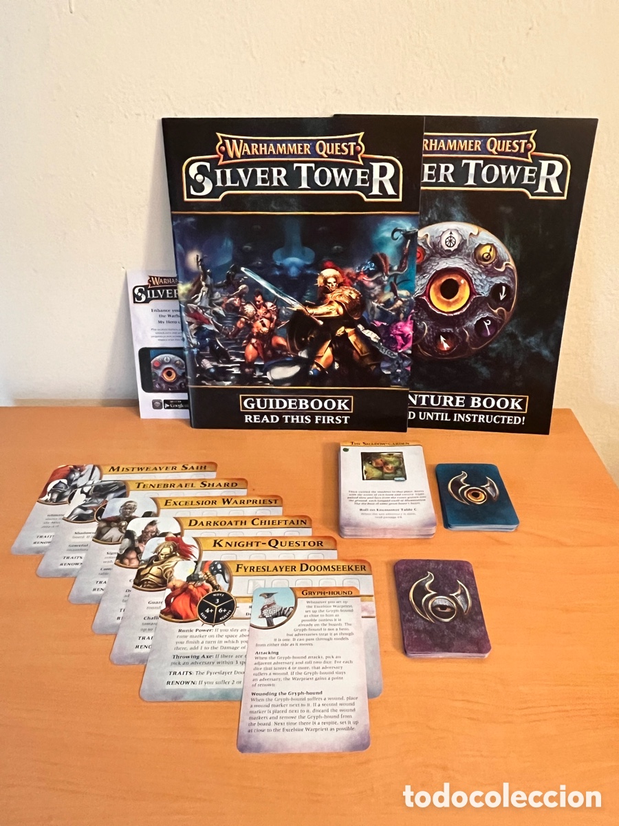 Juegos antiguos: Silver Tower Warhammer Quest Manuals & Cards - Foto 1