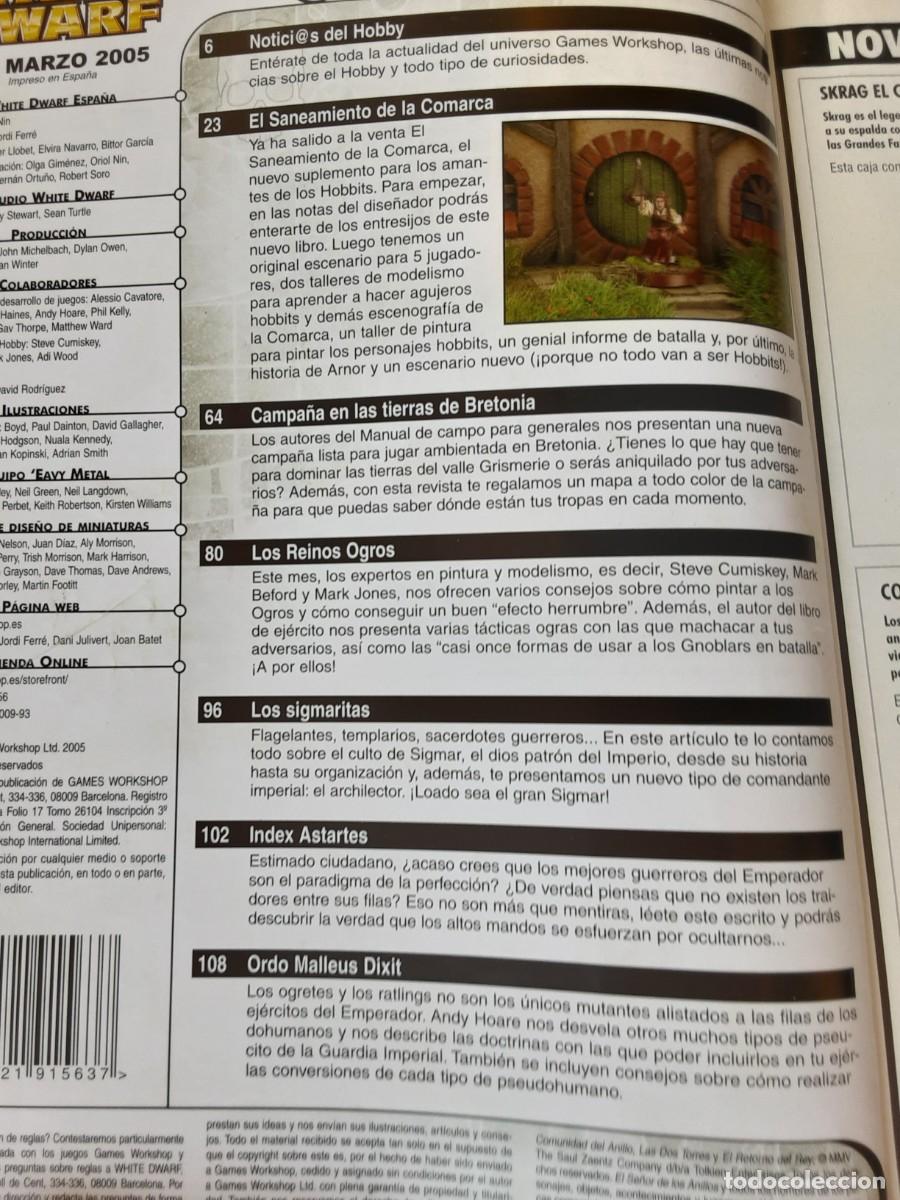 Juegos antiguos: WHITE DWARF NUMERO 119 MARZO 2005 GAMES WORKSHOP - Foto 3