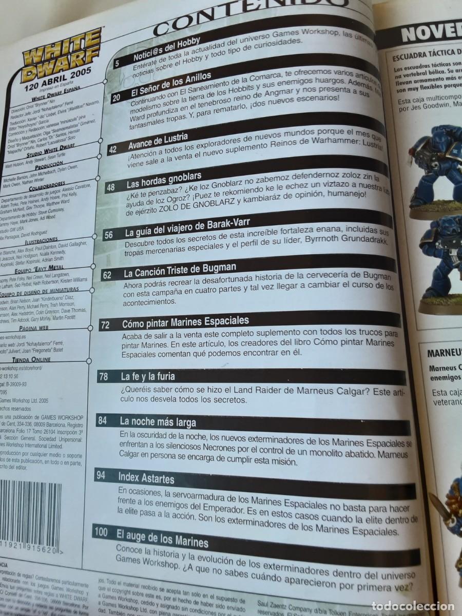 Juegos antiguos: WHITE DWARF NUMERO 120 ABRIL 2005 GAMES WORKSHOP - Foto 3