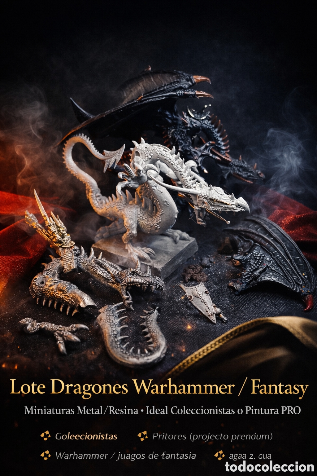 Juegos antiguos: Lote dragones warhammer - Foto 2