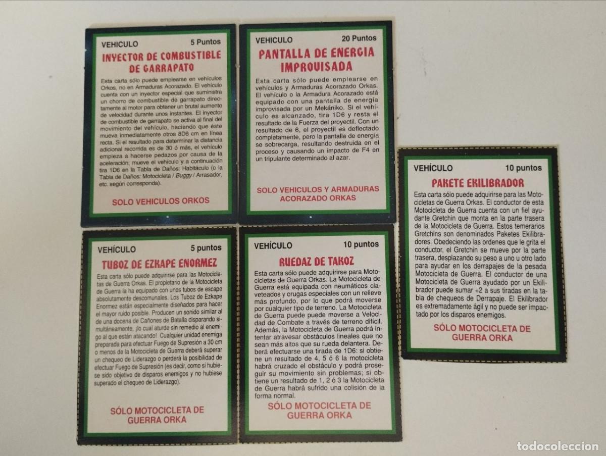 Juegos antiguos: Tarjetas Warhammer 40k 2&ordf; Ed Orkos - Foto 6
