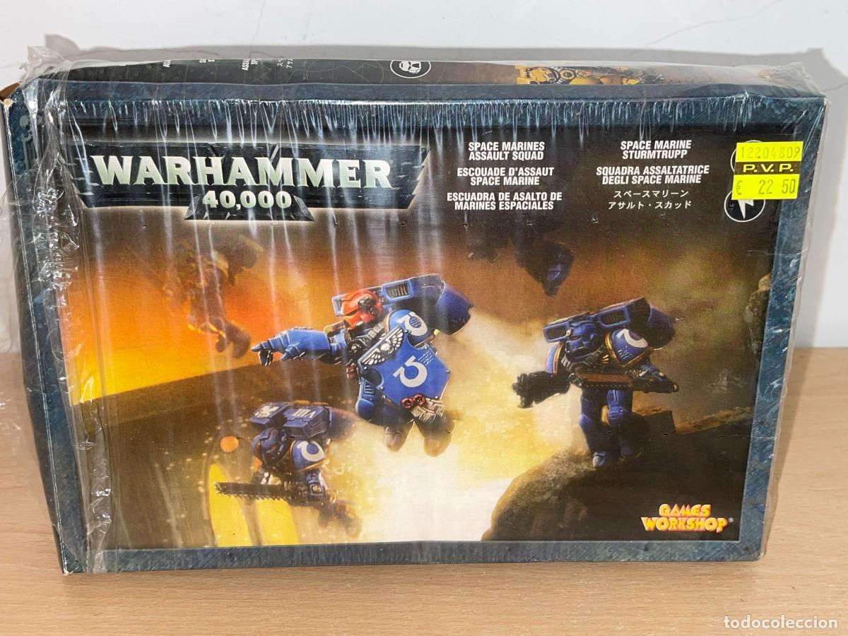Juegos Antiguos: Warhammer 40.000 Escuadra de Asalto Marines Espaciales 40K Games Workshop Citadel 48-09 INCOMPLETA!