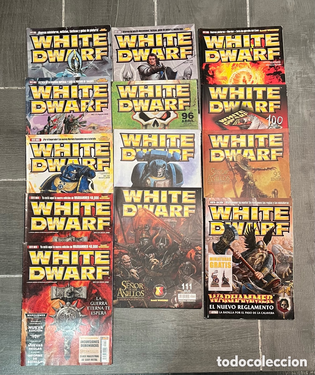 Juegos Antiguos: Lote 12 Whitedwarf m&aacute;s una repetida.