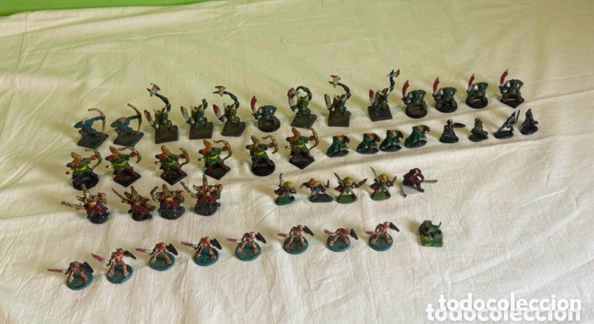 Jeux Anciens: lote 41 figuras de plomo Warhammer fantasy vintage pintadas a mano