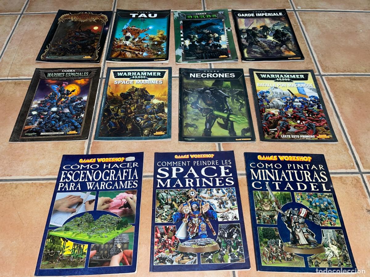 Juegos Antiguos: Warhammer 40.000 Lote 11 Libros Codex 40K Games Workshop Orkos Tau Tyranides Necrones Marines Citade